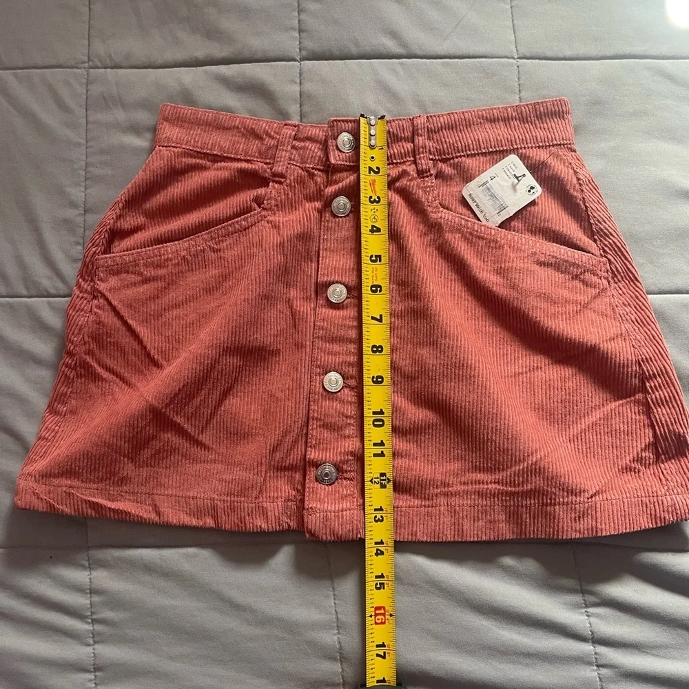 NWT Free People Ray Cotton Corduroy Miniskirt Size 4 Color Myrrh